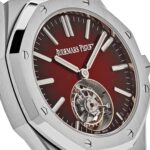 Audemars Piguet Royal Oak Selfwinding Flying Tourbillon Red Burgundy Stainless Steel Replica