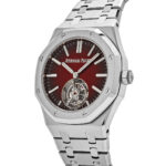 Audemars Piguet Royal Oak Selfwinding Flying Tourbillon Red Burgundy Stainless Steel Replica
