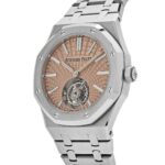 Audemars Piguet Royal Oak Selfwinding Flying Tourbillon Titanium Salmon Dial Limited Edition Replica