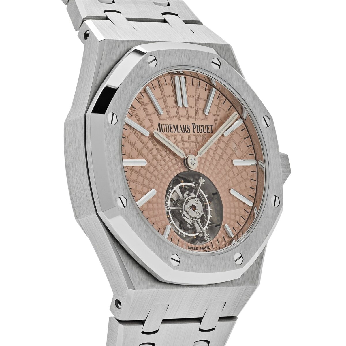 Audemars Piguet Royal Oak Selfwinding Flying Tourbillon Titanium Salmon Dial Limited Edition Replica