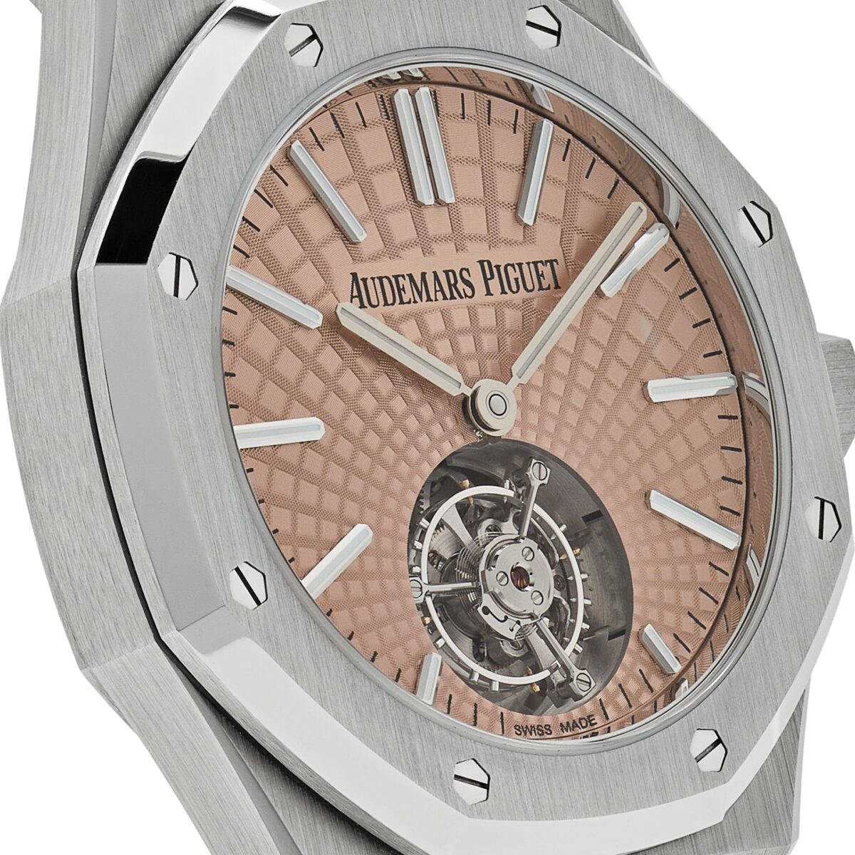 Audemars Piguet Royal Oak Selfwinding Flying Tourbillon Titanium Salmon Dial Limited Edition Replica