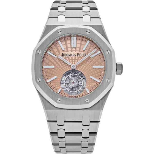 Audemars Piguet Royal Oak Selfwinding Flying Tourbillon Titanium Salmon Dial Limited Edition Replica