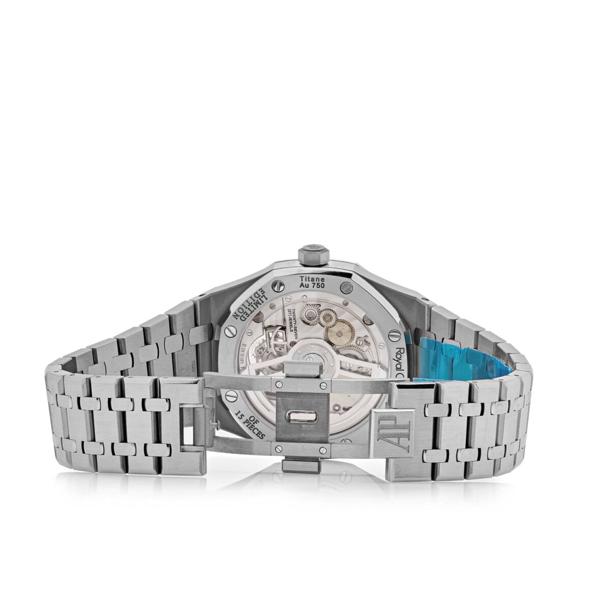 Audemars Piguet Royal Oak Selfwinding Flying Tourbillon Titanium White Gold Emerald Bezel Limited Edition Replica
