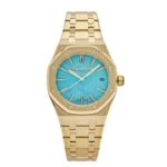 Audemars Piguet Royal Oak Selfwinding Yellow Gold Blue Turquoise Dial Replica