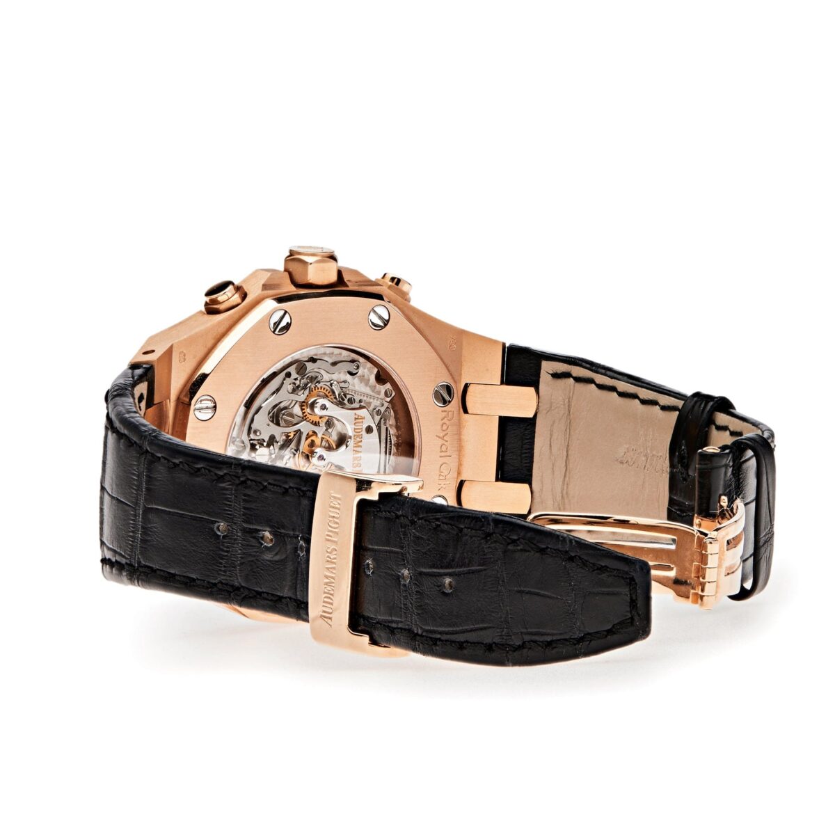 Audemars Piguet Royal Oak Tourbillon Chronograph Rose Gold Black Dial Replica