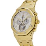 Audemars Piguet Royal Oak Tourbillon Chronograph Yellow Gold Silver Dial Replica