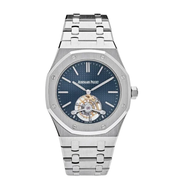 Audemars Piguet Royal Oak Tourbillon Extra-Thin Steel Blue Dial Replica