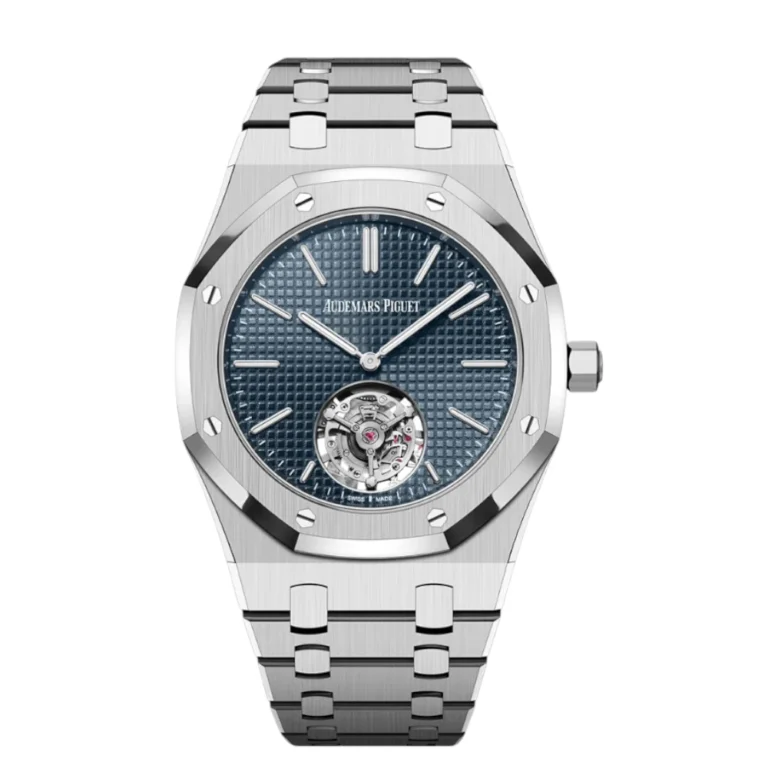 Audemars Piguet Royal Oak Tourbillon Flying Extra-Thin Stainless Steel Blue Dial Replica