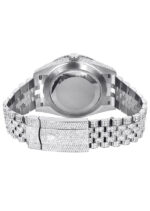 Diamond Iced Out Rolex Datejust 25 Carats Of Diamonds Custom Black Arabic Numeral Diamond Dial Two Row Jubilee Band Replica