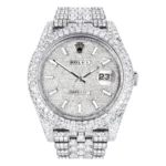 Diamond Iced Out Rolex Datejust 25 Carats Of Diamonds Custom Diamond Dial Two Row Jubilee Band Replica