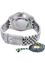 Diamond Iced Out Rolex Datejust 25 Carats Of Diamonds Custom Full Diamond Roman Dial Jubilee Band Replica