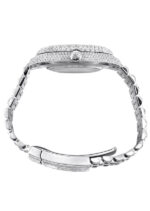 Diamond Iced Out Rolex Datejust 25 Carats Of Diamonds Custom Grey Roman Numeral Diamond Dial Two Row Jubilee Band Replica