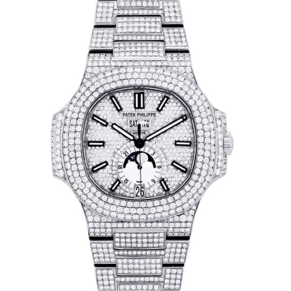 Diamond Patek Philippe Nautilus Stainless Steel Replica