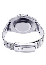 Diamond Rolex Datejust 2 Stainless Steel Custom Blue Roman Numeral Dial 41 MM 16.55 Carats Replica