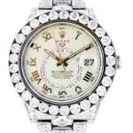 Diamond Rolex Sky Dweller 18K White Gold 42 Mm Replica