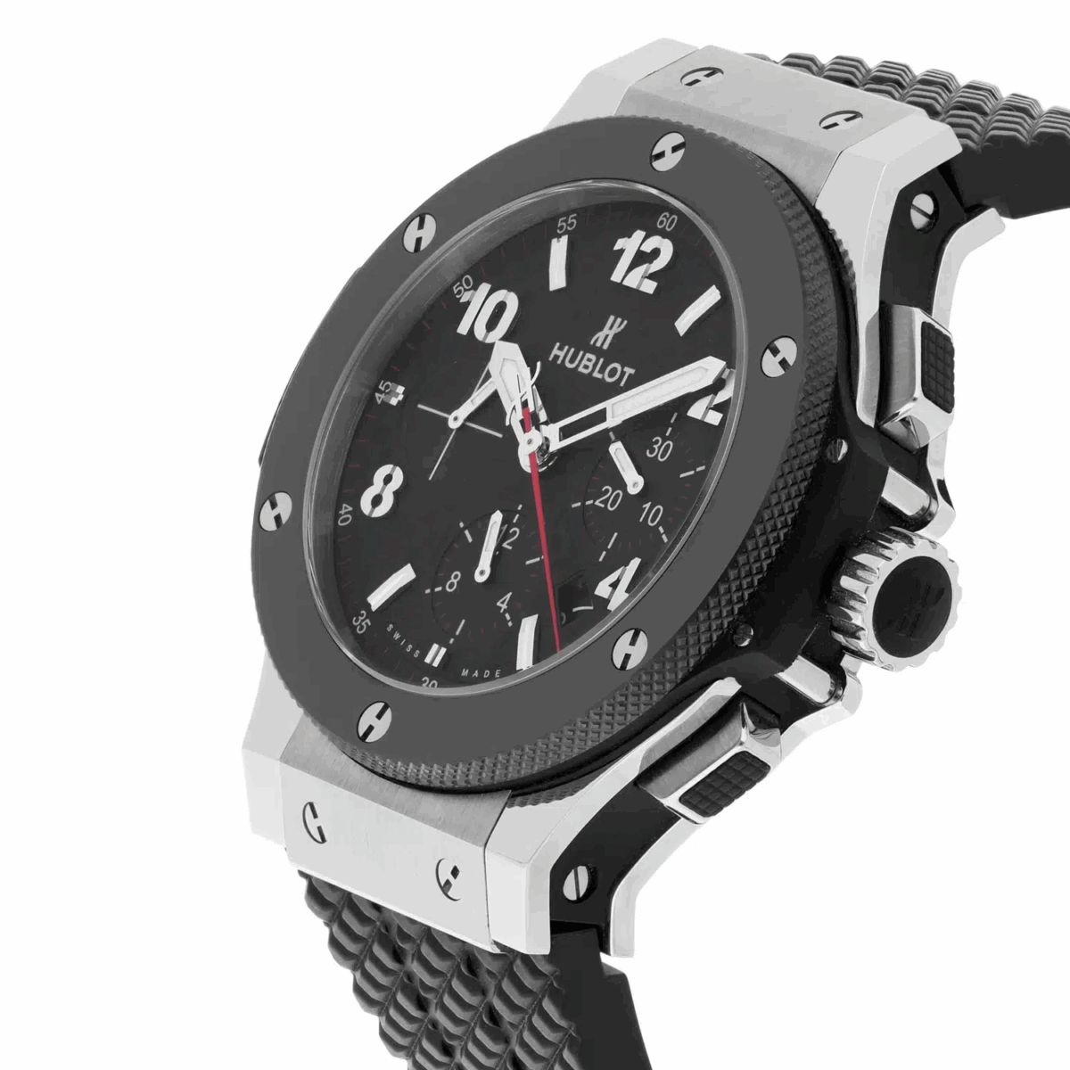 Hublot Big Bang 44 MM Black Dial Ceramic Bezel Rubber Band Unworn Replica