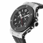Hublot Big Bang 44 MM Black Dial Ceramic Bezel Rubber Band Unworn Replica