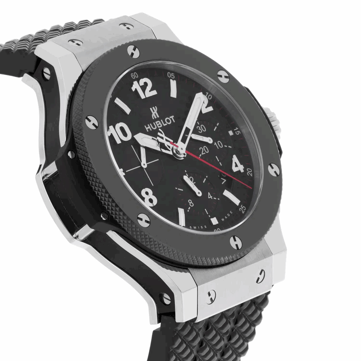 Hublot Big Bang 44 MM Black Dial Ceramic Bezel Rubber Band Unworn Replica