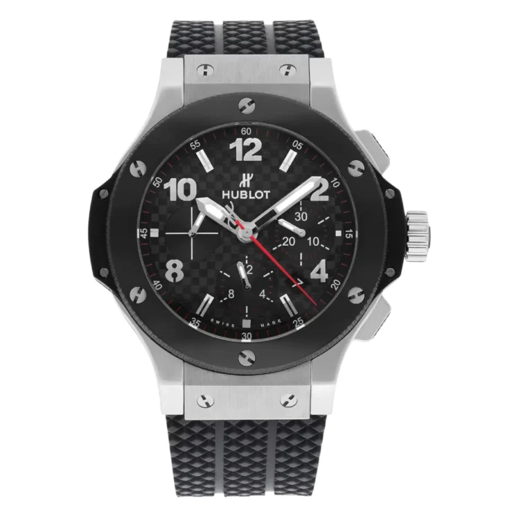 Hublot Big Bang 44 MM Black Dial Ceramic Bezel Rubber Band Unworn Replica