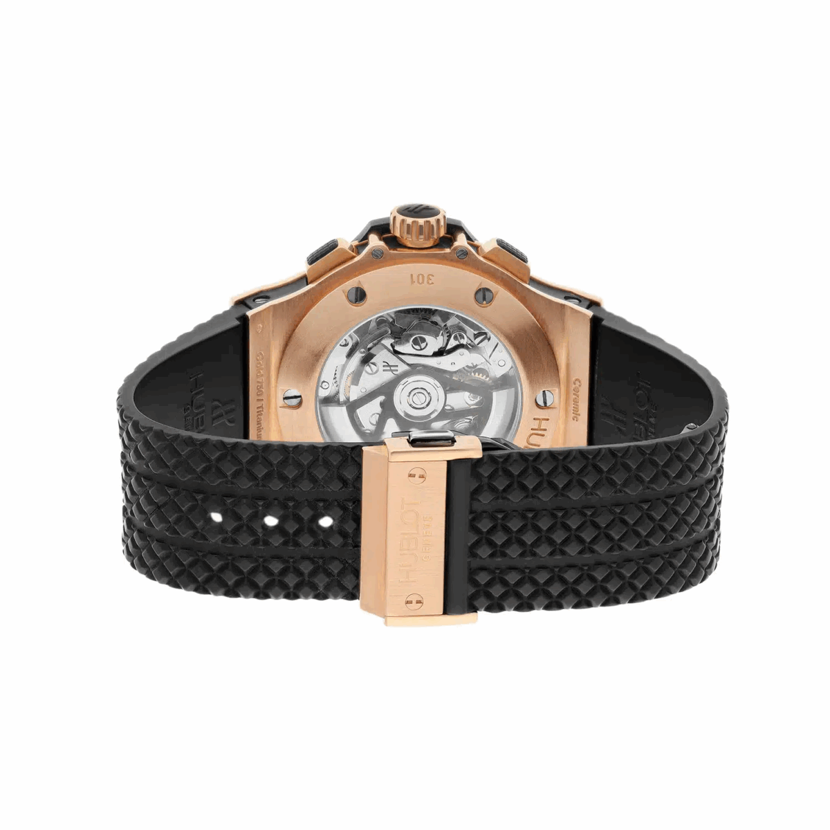Hublot Big Bang Black Rose Gold with Black Rubber Watch Replica