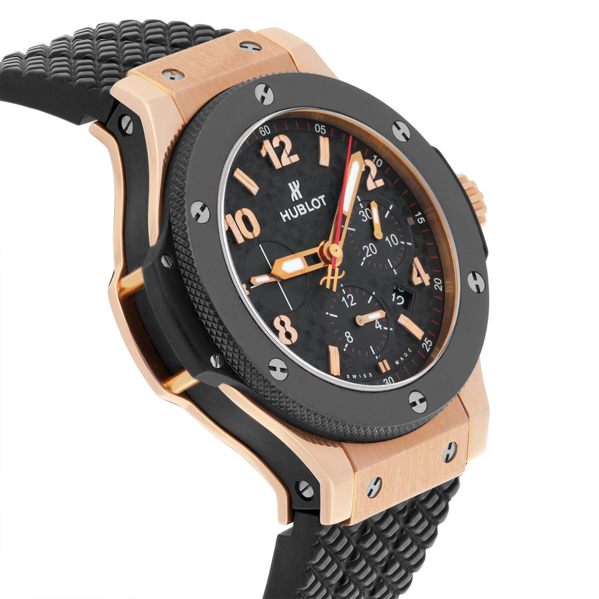 Hublot Big Bang Black Rose Gold with Black Rubber Watch Replica