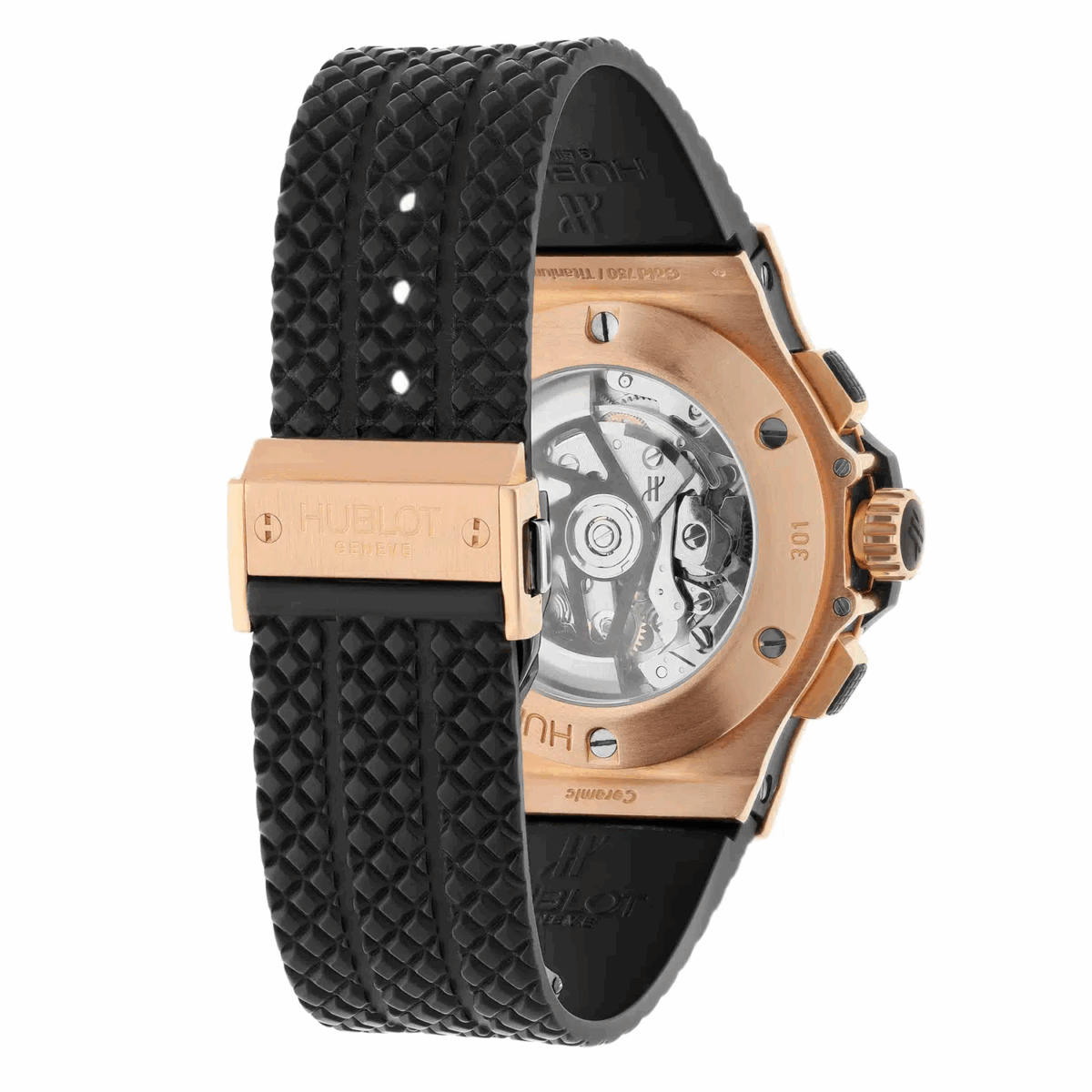 Hublot Big Bang Black Rose Gold with Black Rubber Watch Replica