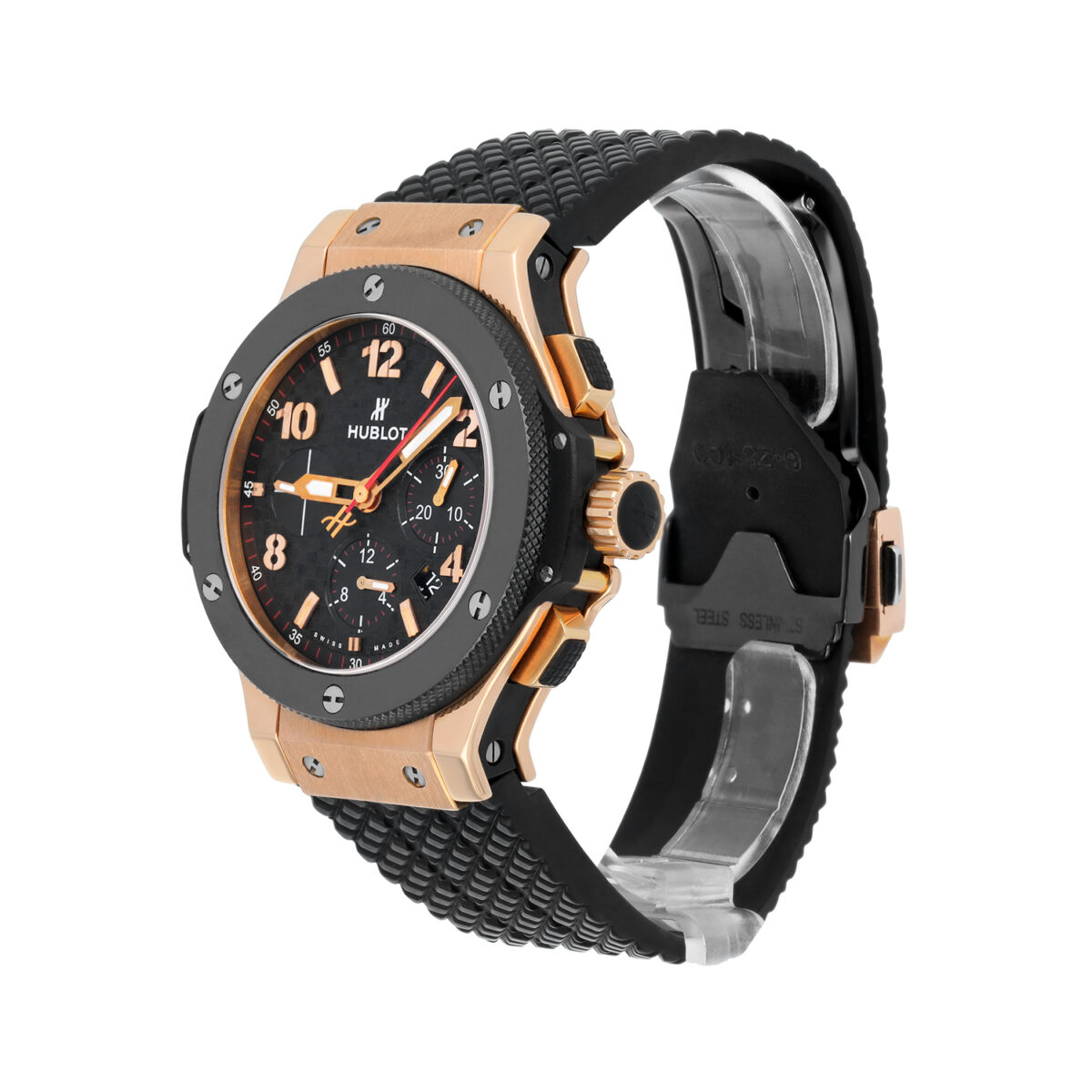 Hublot Big Bang Black Rose Gold with Black Rubber Watch Replica