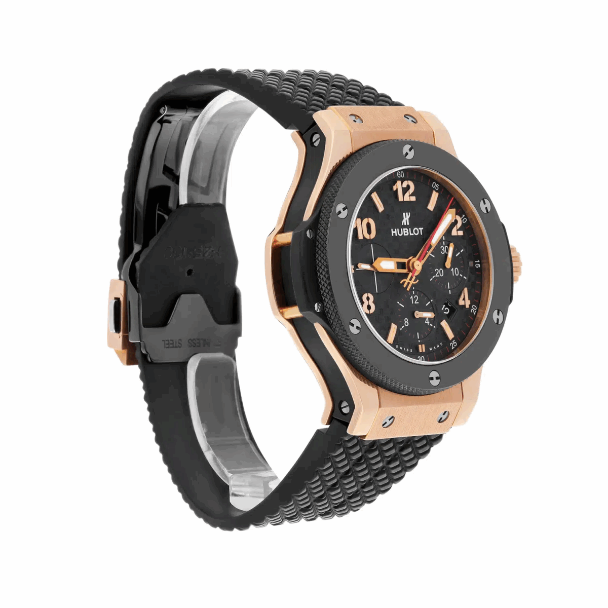 Hublot Big Bang Black Rose Gold with Black Rubber Watch Replica