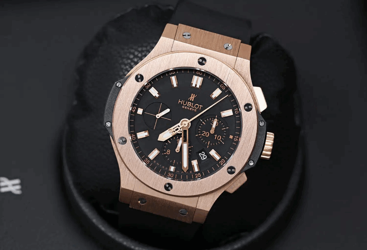 Hublot Big Bang Rose Gold with Black Rubber Watch Replica
