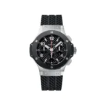 Hublot Big Bang Stainless Steel with Black Rubber Watch Complete Replica
