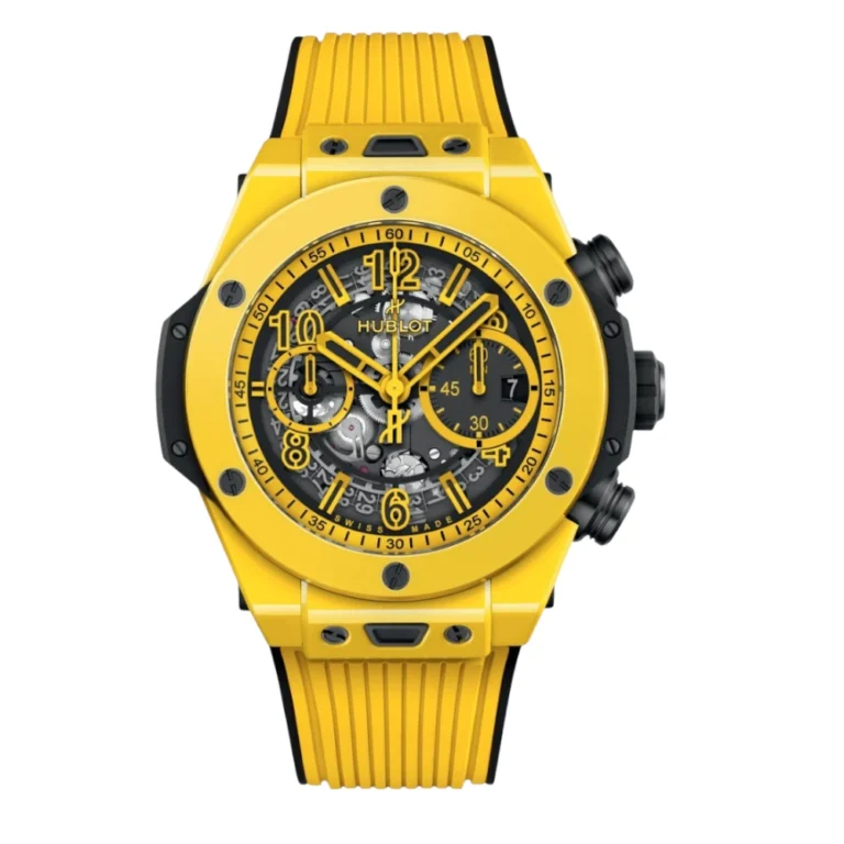 Hublot Big Bang Unic 44mm Yellow Ceramic with Yellow Rubber Watch Replica