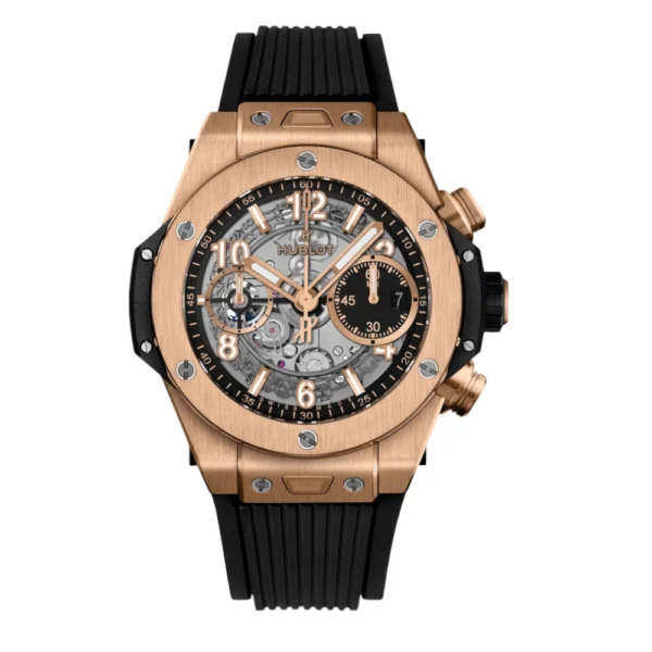 Hublot Big Bang Unico Chronograph 42mm Transparent Dial King Rose Gold Watch Replica