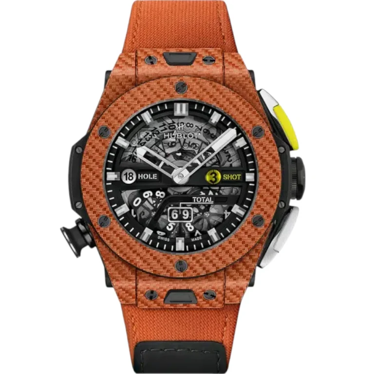 Hublot Big Bang Unico Golf Orange Limited Carbon With Orange Calfskin Watch Replica