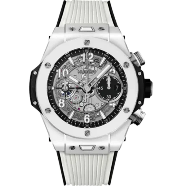 Hublot Big Bang Unico White Ceramic With White Rubber Watch Replica