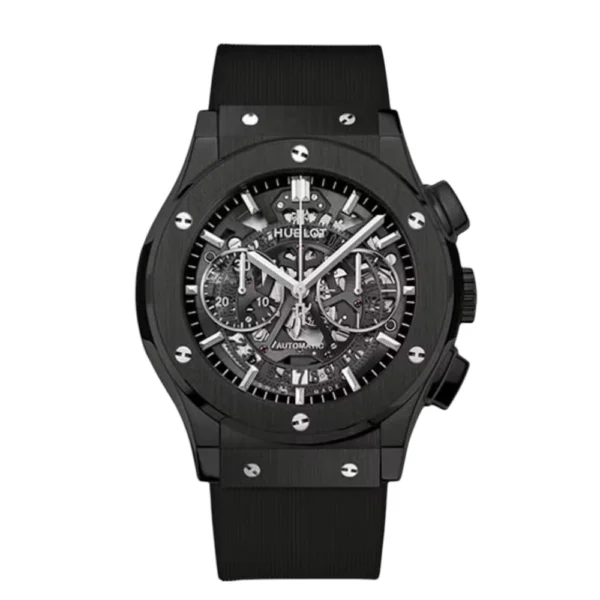 Hublot Fusion Classic Aerofusion Chronograph Automatic Black Magic Skeleton Dial Men’s Watch Replica