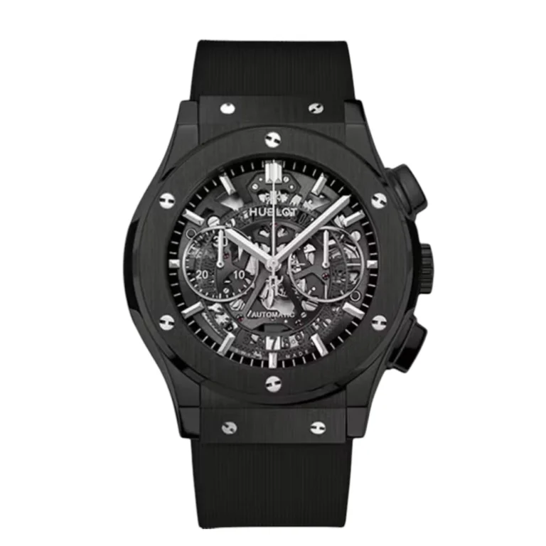 Hublot Fusion Classic Aerofusion Chronograph Automatic Black Magic Skeleton Dial Men’s Watch Replica