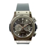 Hublot Classic Fusion Chronograph Titanium With Grey Rubber Watch Grey Dial Replica