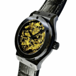 Hublot Classic Fusion Gold Ceramic With Black Leather Watch Replica