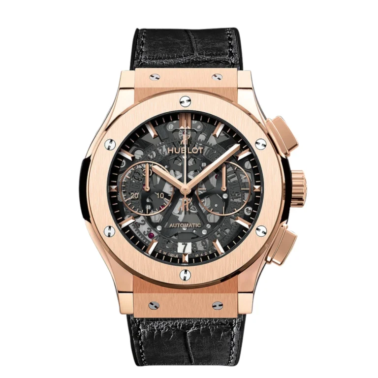Hublot Fusion Classic Aerofusion Chronograph Rose Gold 45mmBlack Alligator Strap Watch Replica