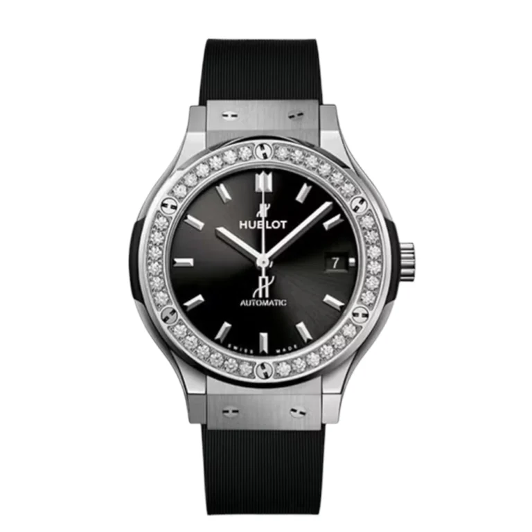 Hublot Fusion Classic Automatic Diamond Bezel Black Dial Watch Replica