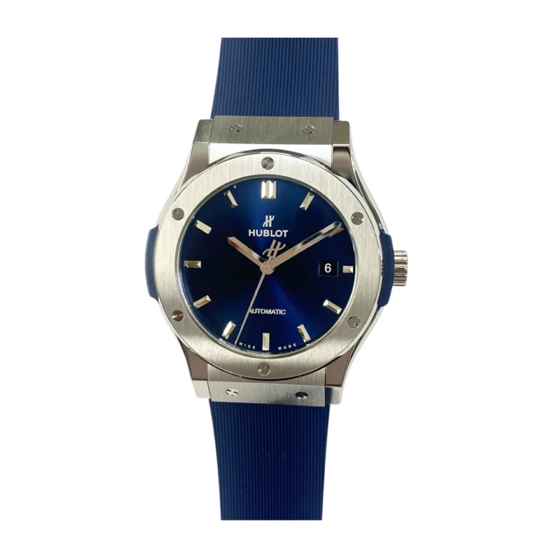 Hublot Fusion Classic Blue 42mm Grey titanium with Blue Dial Watch Replica