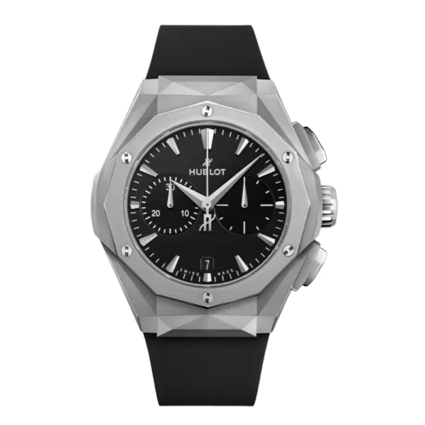 Hublot Fusion Classic Chronograph Orlinski Titanium with Black Rubber Watch Replica