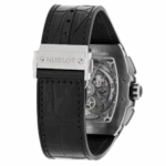 Hublot Big Bang Spirit of Titanium Pave 42mm Watch Skeleton Dial, Black Leather Strap Replica
