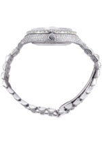Iced Out Rolex Datejust 36 MM Stainless Steel 16.5 Carats of Diamonds Silver Texture Diamond Dial Replica