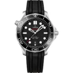 Omega Seamaster Diver 300 Co-Axial Men's Stainless steel Black Dial Watch Replica