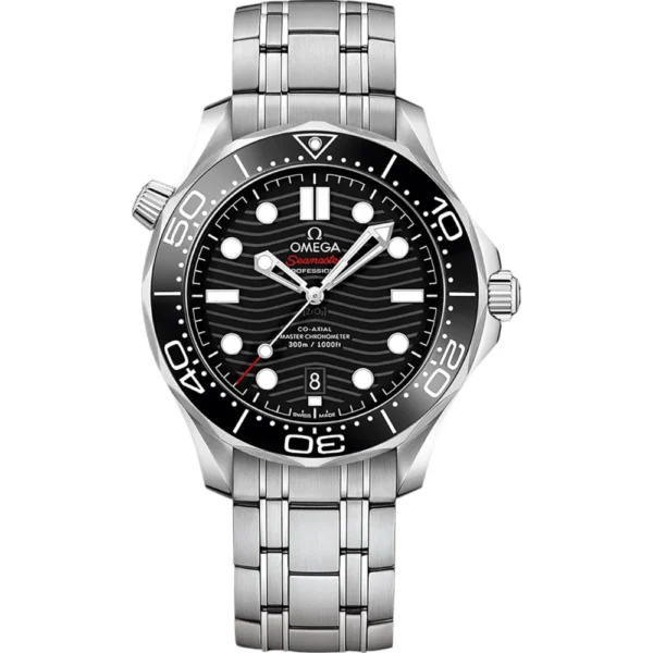 Omega Seamaster Diver 300 Co-Axial Mens Stainless Steel Black Dial Diver Watch Replica