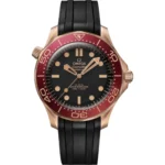 Omega Seamaster Diver 300M 42mm Mens Watch Black Rubber Strap Replica