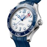 Omega Seamaster Diver Americas Cup 300m 42mm Mens Watch White Rubber Strap Replica