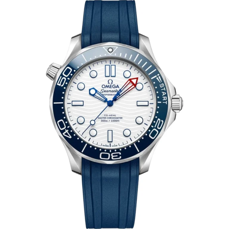 Omega Seamaster Diver Americas Cup 300m 42mm Mens Watch White Rubber Strap Replica