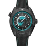 Omega Seamaster Planet Ocean 600M 45.5 mm Mens Watch Black Ceramic on Rubber Strap Blue Replica